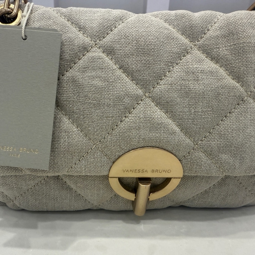 Vanessa Bruno Light Beige Quilted Crossbody Bag - Picture 2 of 2